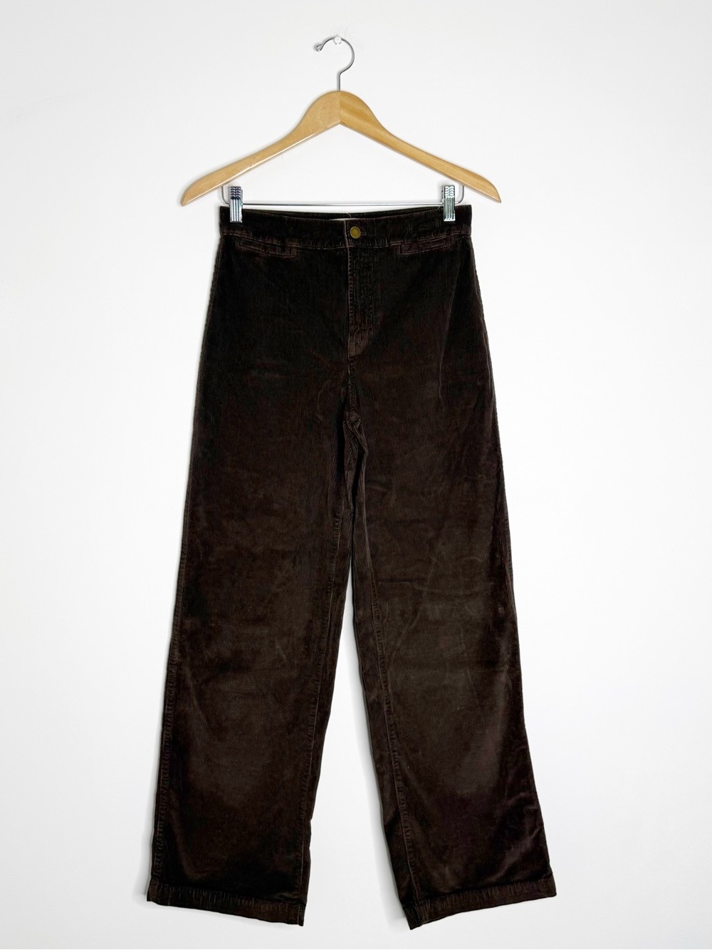 Madewell Emmett Wide Leg Corduroy Pants Size 26 Brown High Rise - Picture 8 of 8